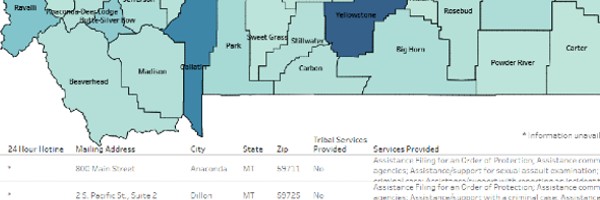 Victim Services Map